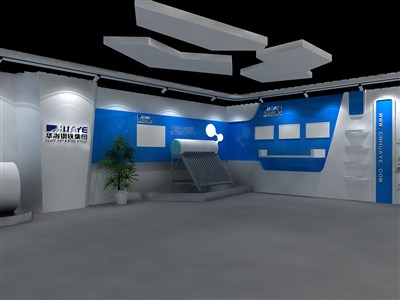 72平米展厅设计制作：前卫/蓝色，规划类展厅-工业科技展厅（免费使用）
