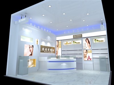 36平米展厅设计制作：现代/白色，产品类展厅-浪漫香榭丽产品展厅（免费使用）