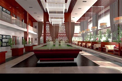 600平米展厅设计制作：现代/红色，产品类展厅-房产展厅（免费使用）