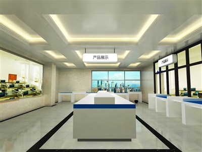 100平米展厅设计制作：现代/白色，产品类展厅-青岛牧野（免费使用）